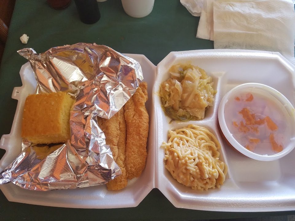 Printed menu with specials and beverages.